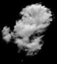 Real cloud looking like steam on black background. Royalty Free Stock Photo