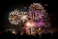 Real colourful fireworks Royalty Free Stock Photo