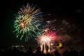 Real colourful fireworks Royalty Free Stock Photo