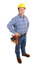 Real Construction Worker - Serious Royalty Free Stock Photo