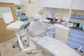 Real dental unit in the dental clinic in Paknampran Thailand March 1, 2019