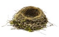 Real empty bird nest on white Royalty Free Stock Photo