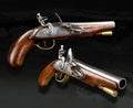 Real English Flintlock Pistol. Royalty Free Stock Photo