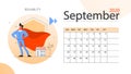 Real estate advantage annual calendar September. Idea of house for sale