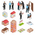 Real Estate Agency Isometric Set