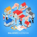 Real Estate Agency Isometric Illustration