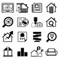Real estate agent icons Royalty Free Stock Photo