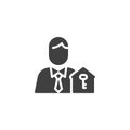 Real estate agent vector icon