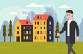 Real estate agent vector