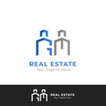 Real Estate Building company logo branding with G M letter logotype icon Royalty Free Stock Photo