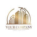 Real Estate Business Logo Template, Building, Property Development, and Construction Logo Vector Design