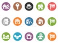 Real estate button icons Royalty Free Stock Photo