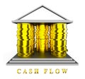 Real Estate Cash Flow Icon Depicting Liquid Assets Or Cash Supply - 3d Illustration
