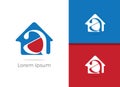 Real Estate Company A letter logo design, letter A in home vector icon. Royalty Free Stock Photo