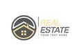Real Estate. Company logo template. Vector icon of construction, repair, rental, sale and rental of housing