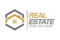 Real Estate. Company logo template. Vector icon of construction, repair, rental, sale and rental of housing