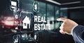 Real estate concept. Buying real estate for business or life