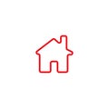 Real estate concept. Small house - Vector icon isolated Royalty Free Stock Photo