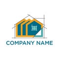 Real estate and construction house building, logo vector Royalty Free Stock Photo