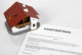 Real estate contract - with the German Word Kaufvertrag Royalty Free Stock Photo