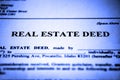 Real Estate Deed Transfer of Land or Property Royalty Free Stock Photo