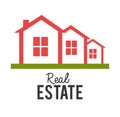 Real estate design, vector illustration. Royalty Free Stock Photo