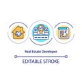 Real estate developer concept icon