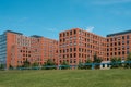 Real estate exterior, modern building facade and blue sky Royalty Free Stock Photo