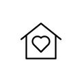real estate favorite icon. Element of real estate sign for mobile concept and web apps icon. Thin line icon for website design and Royalty Free Stock Photo