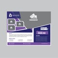 Real Estate Flyer Design Template modern and unique design Royalty Free Stock Photo