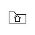 real estate folder icon. Element of real estate sign for mobile concept and web apps icon. Thin line icon for website design and Royalty Free Stock Photo