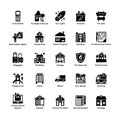 Real Estate Glyph Icons 6 Royalty Free Stock Photo