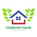 Real estate green and home buildings logo icons template. Logo Template, estate icon. Royalty Free Stock Photo
