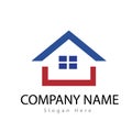 Real estate and home buildings logo icons template. Logo Template, estate icon. Royalty Free Stock Photo