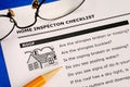 Real estate home inspection checklist Royalty Free Stock Photo