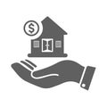 Real estate, home loan gray icon Royalty Free Stock Photo