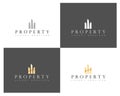 Real estate home logo, house property and building construction logo, vector template. Royalty Free Stock Photo