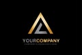 Real estate.Home Logo. LA Letter Logo. Pyramid Royalty Free Stock Photo