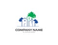 Real estate or homes building company logo design vector