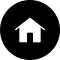 Real estate house icon Home icon vector. House vector icon home silhouette button Pro Vector Royalty Free Stock Photo