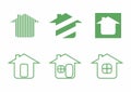 Real estate, house logo green