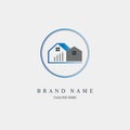 real estate house logo template design for brand or company and other