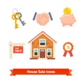 Real estate, house mortgage, loan, buying icons