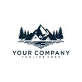 Real estate house mountain logo template Royalty Free Stock Photo