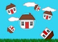 Real Estate Housing Bubble Burst Royalty Free Stock Photo