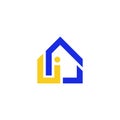 Real Estate i initials logo