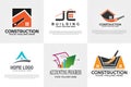 Real estate icon, house symbol, home logo. Building construction  vector flat icon for apps or website Royalty Free Stock Photo