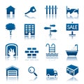 Real estate icon set Royalty Free Stock Photo