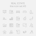 Real estate icon set Royalty Free Stock Photo