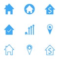 Real estate icon set. vector illustration Royalty Free Stock Photo